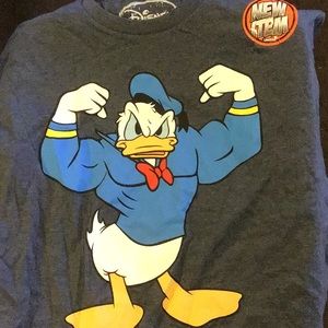 Donald Duck Disney T shirt bluish gray. Soft brand new. Super soft
